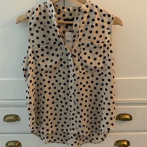NWT Ann Taylor Dotted Sleeveless Blouse